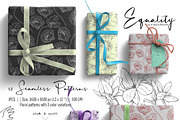 Flowers and People Lineart Clipart, a Person Illustration by BalanceUA (Thumbnail 10 of 12)