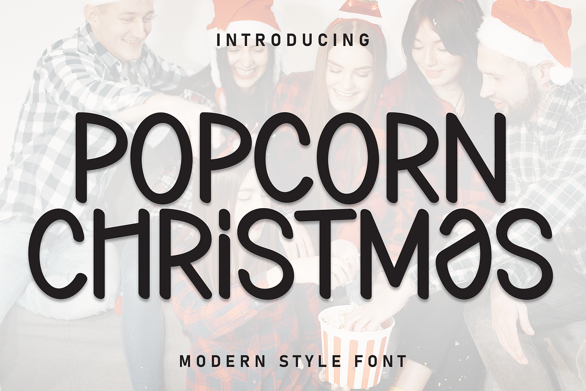 Popcorn Christmas | Script Font, a Script Font by Scratchones (Photo 1 of 8)