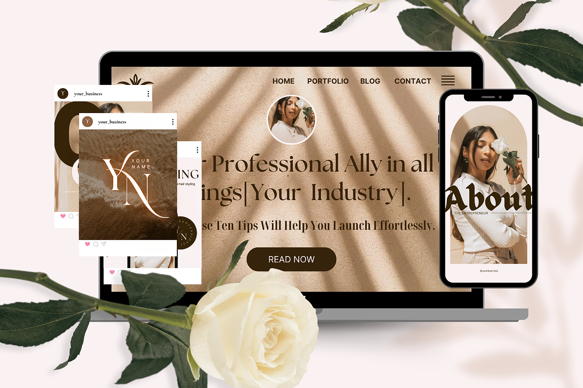 Ecru White Social Media Branding Kit, a Social Media Template by The Flossy Finch (Photo 11 of 18)