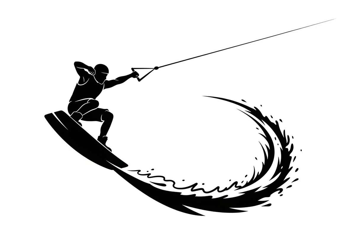 Water Ski Silhouette Vector Bundle, an Illustration by Designs_River (Photo 8 of 51)