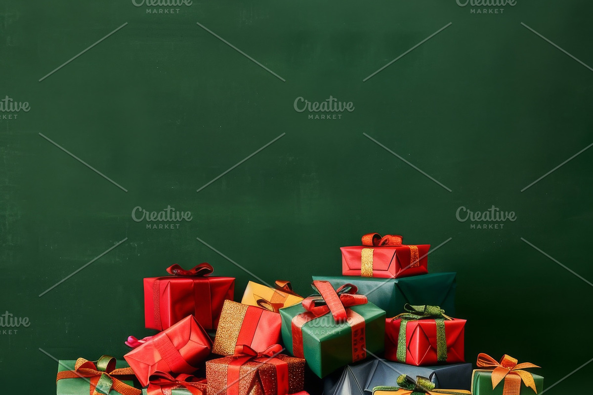 86 Gift boxes with ribbons and bows, a Holiday Photo by Handmadefont (Photo 28 of 90)