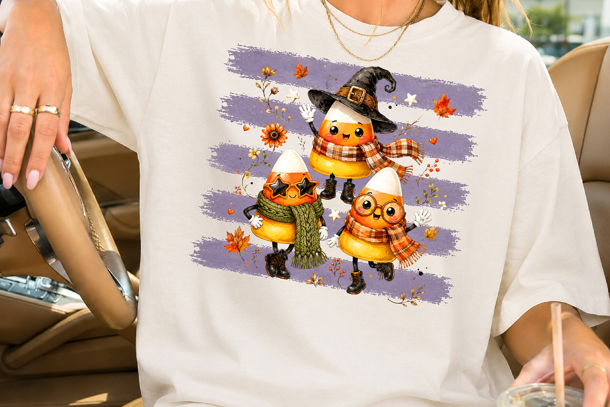 Halloween Candy Corn Sublimation PNG, a Seasonal Illustration by Rose Art (Photo 2 of 4)
