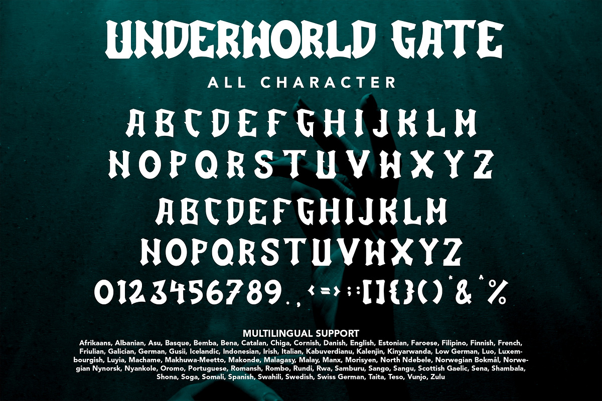 UnderworldGate - Blackletter Font, a Blackletter Font by AQR Studio (Photo 5 of 9)