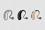 Hearing Aid Vector Icon Pack, an Object Graphic by Artonix (Thumbnail 3 of 3)