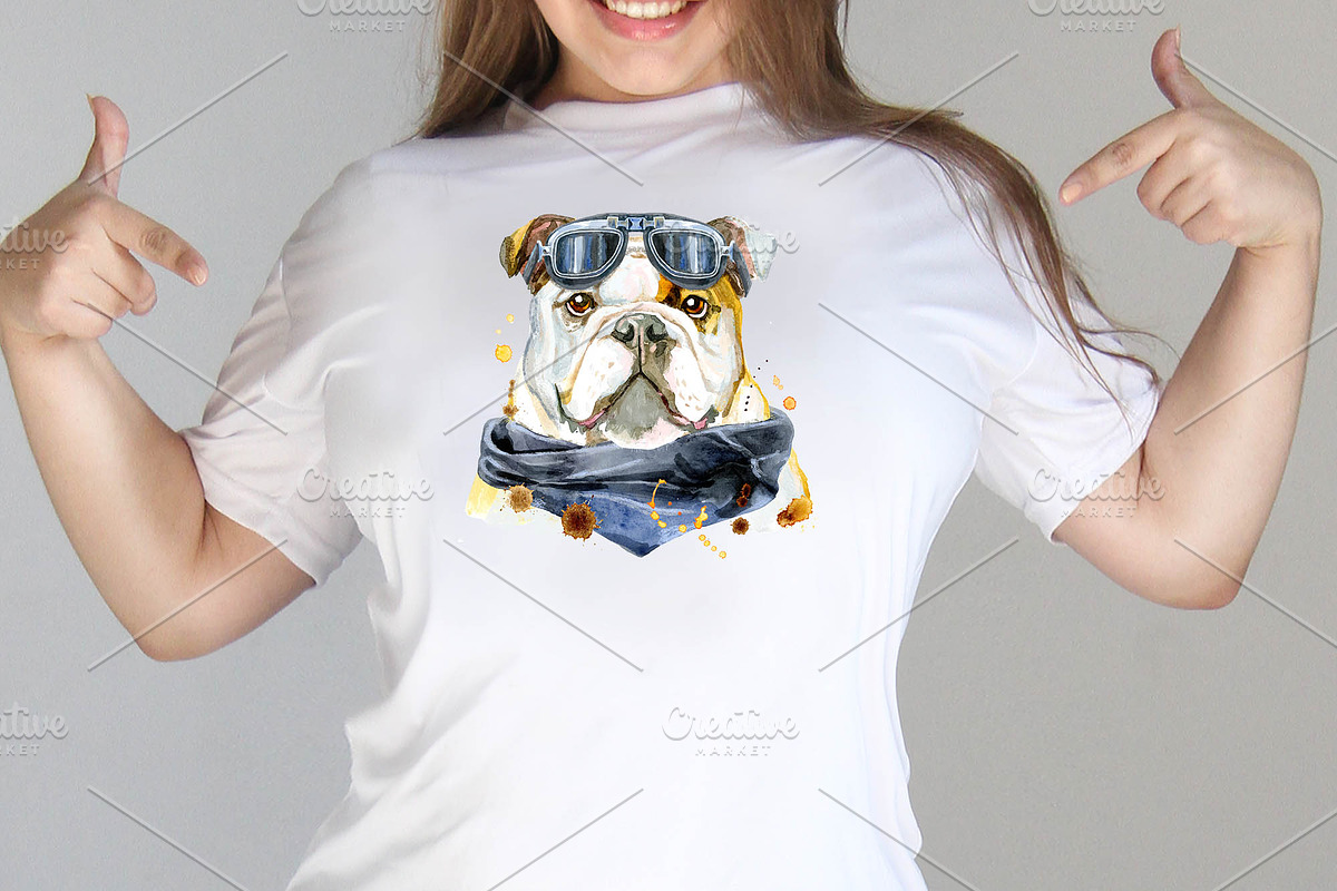 10 watercolor dog portraits 7, an Animal Illustration by Watercolor fantasy (Photo 3 of 5)