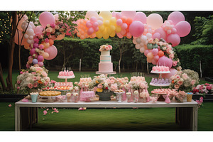 gifts birthday party background ai, a Food & Drink Photo by pikepicture