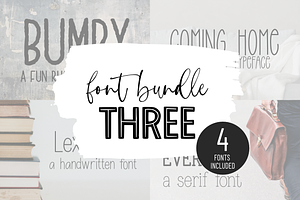 FONT BUNDLE THREE | 4 handmade fonts
