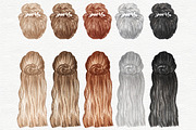 Female Hairstyles set, a Person Illustration by Colibri Watercolor (Thumbnail 11 of 14)