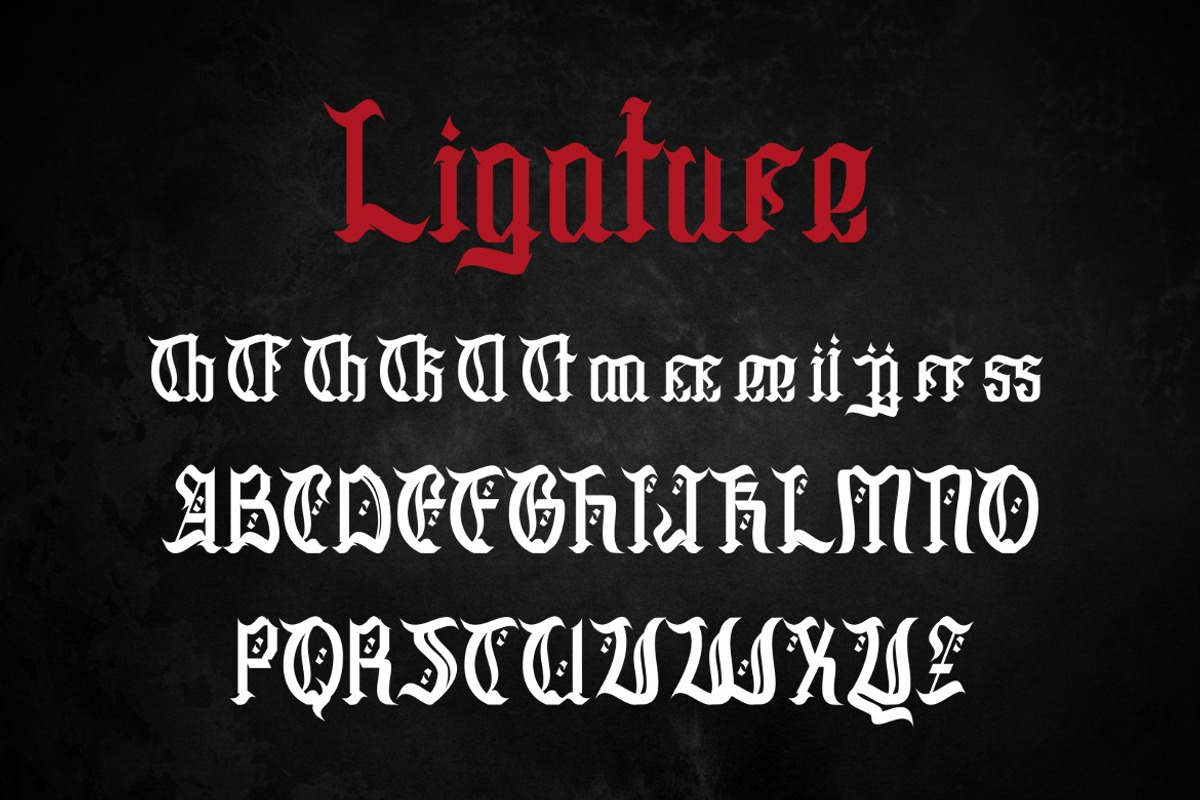 JavierSkull - Decorative Blackletter, a Blackletter Font by Dhabee (Photo 3 of 15)
