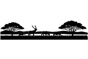 Abstract Savanna Scenery Silhouette, a Graphic by Artivon (Thumbnail 3 of 13)