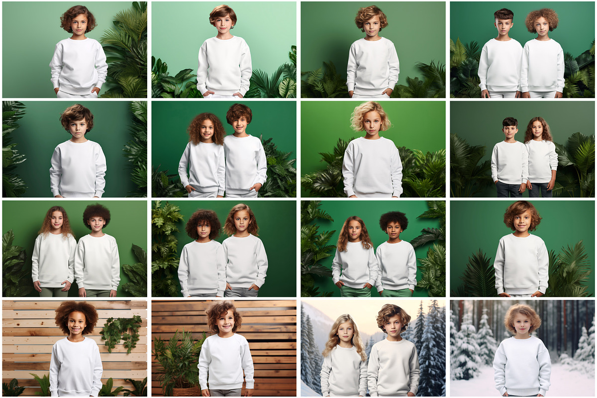 Kids Sweatshirt Mockup Bundle, a Hoody Mockup by Forhadx5 (Photo 9 of 9)