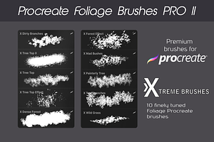 Procreate Foliage Brushes PRO II