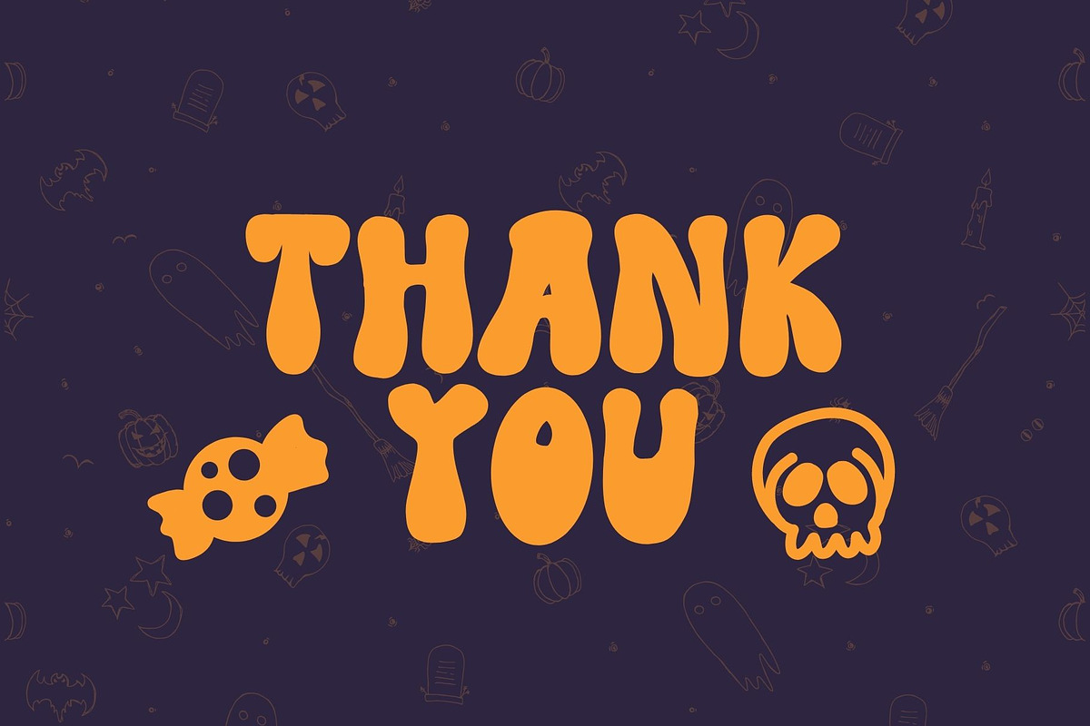 Groovy Halloween - Decorative font, a Handwritten Font by Brown Cupple (Photo 7 of 7)
