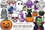 Pixel Art Halloween Sublimation, an Illustration by OK Design (Thumbnail 1 of 5)