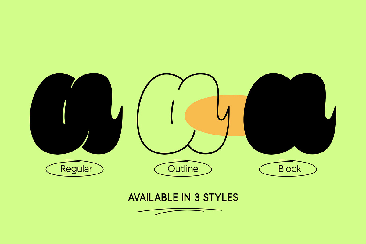 Mango Chunks | Bubble Font, a Handwritten Font by Lemonthe (Photo 2 of 8)