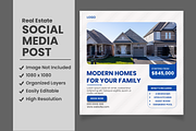 Real Estate Social Media Post Design, a Social Media Template by designsprout (Thumbnail 1 of 2)