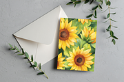 Watercolor Sunflowers Patterns, a Pattern Graphic by Artful Assets Boutique (Thumbnail 4 of 4)