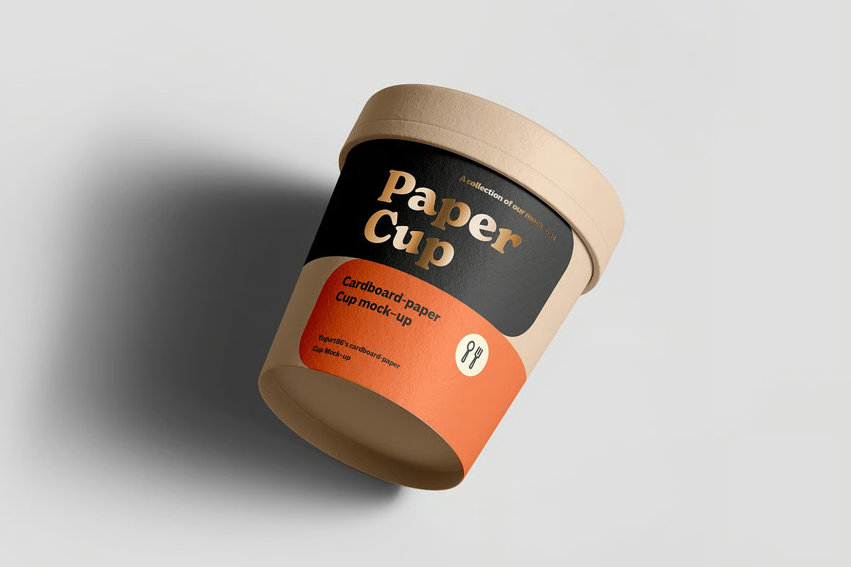 Cardboard Cup Mockup, a Packaging Mockup by zippypixelstudio (Photo 2 of 14)