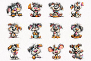 Funny Whimsical Dogs Clipart Set, an Animal Illustration by fashionaddict (Thumbnail 3 of 7)
