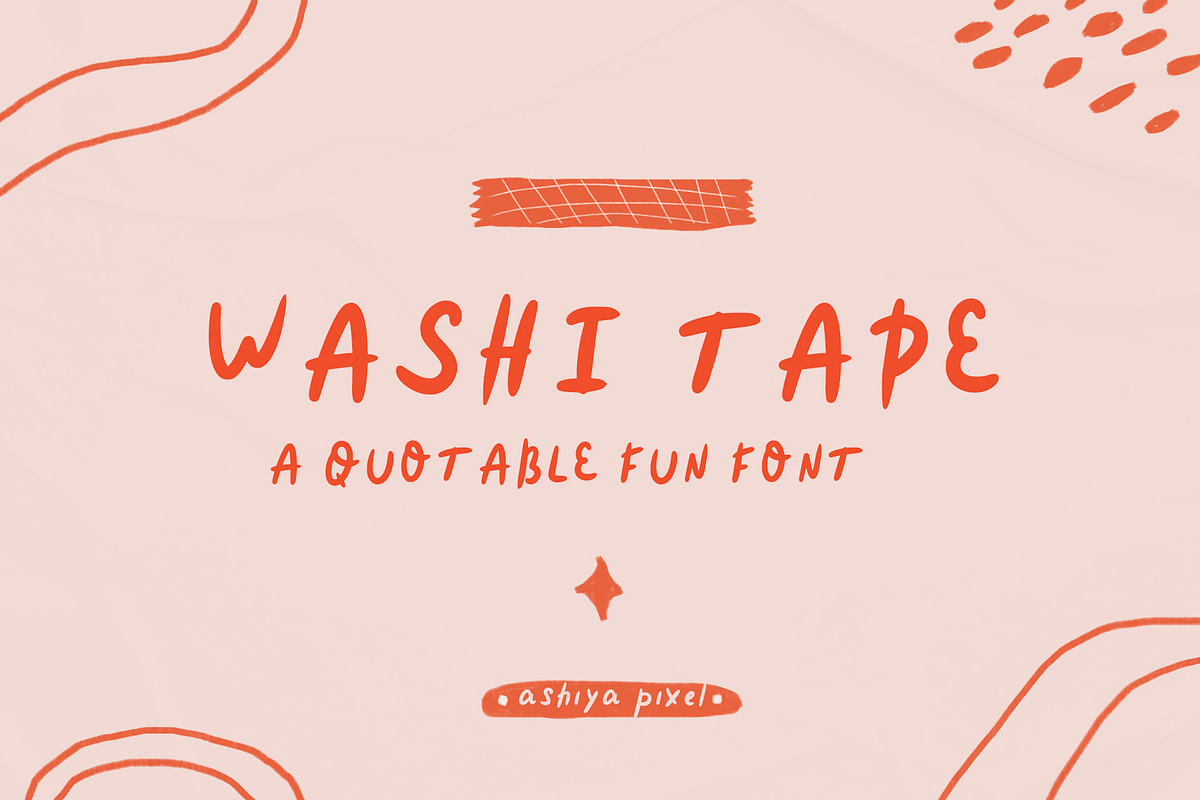 Washi Tape - a quote playful font, a Font by Ashiya Pixel (Photo 12 of 12)