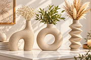 Modern Organic Vase Collection STL, a Scene 3D Model by Layerology (Thumbnail 1 of 3)