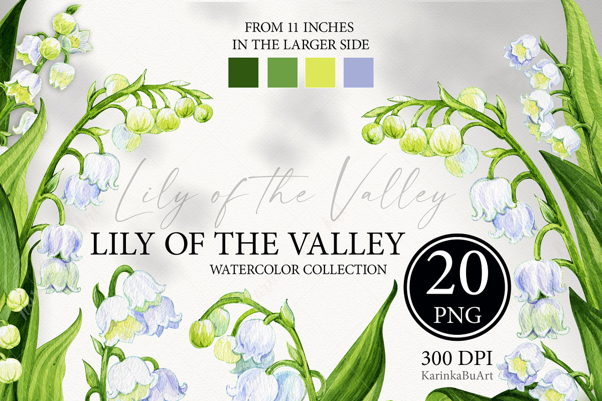 Watercolor flower Lily of the valley, a Decorative Illustration by KarinkaBU (Photo 1 of 5)