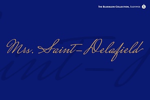 Mrs Saint-Delafield Pro, a Script Font by Sudtipos