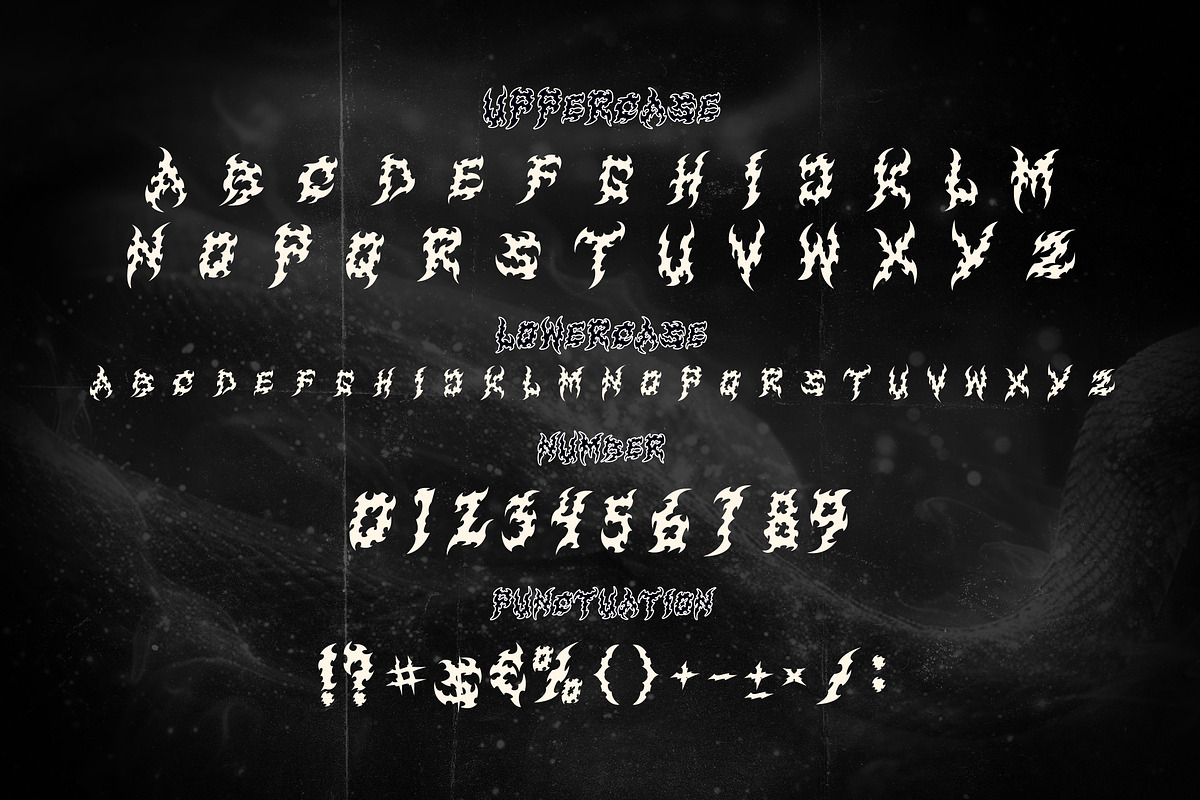Serpent Horror Metal Gothic Display, a Blackletter Font by dansdesign (Photo 2 of 12)