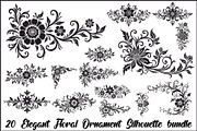 Vintage Flower Ornament Set, an Illustration by Creativeshirt (Thumbnail 1 of 21)