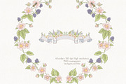 Summer Garden Wedding Set, a Decorative Illustration by AlenaVlasko stock Market (Thumbnail 8 of 10)