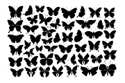 Butterfly silhouettes clipart Svg, an Object Graphic by Glass Cat Design (Thumbnail 3 of 7)
