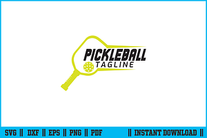 Custom Pickleball Logo Design, a Sport Illustration by Handy Arts Studio