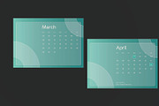 Minimal Green Calendar, a Stationery Template by Neermana (Thumbnail 3 of 4)