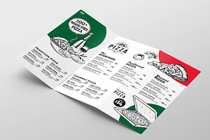 Tri-Fold Pizza Menu Template