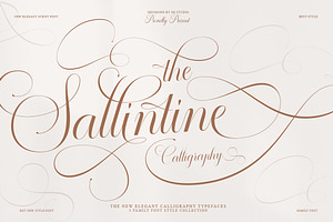 Sallintine Calligraphy, a Script Font by IM Studio