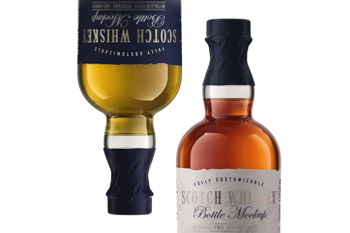 Scotch Whiskey Bottle Mockup, a Product Mockup by HexenDesigns (Photo 4 of 14)