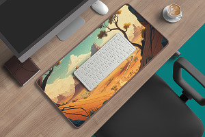 Desk Mat Mockup Fully Editable