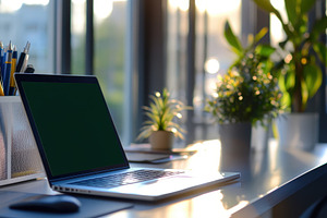 Close up shot of a laptop resting, a Photo by Pavel_design