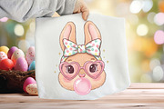 Glitter Easter Bunny Coquette PNG, an Illustration by CraftArtStudio (Thumbnail 1 of 4)