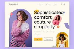 Clothing Store Hero Section Design