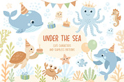 Under the sea. Marine animals., an Animal Illustration by LartGraphics (Thumbnail 1 of 10)