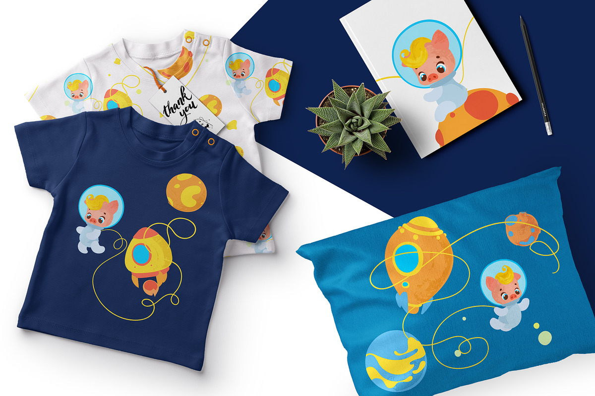 Space pigs., an Animal Illustration by tata_ota (Photo 4 of 4)