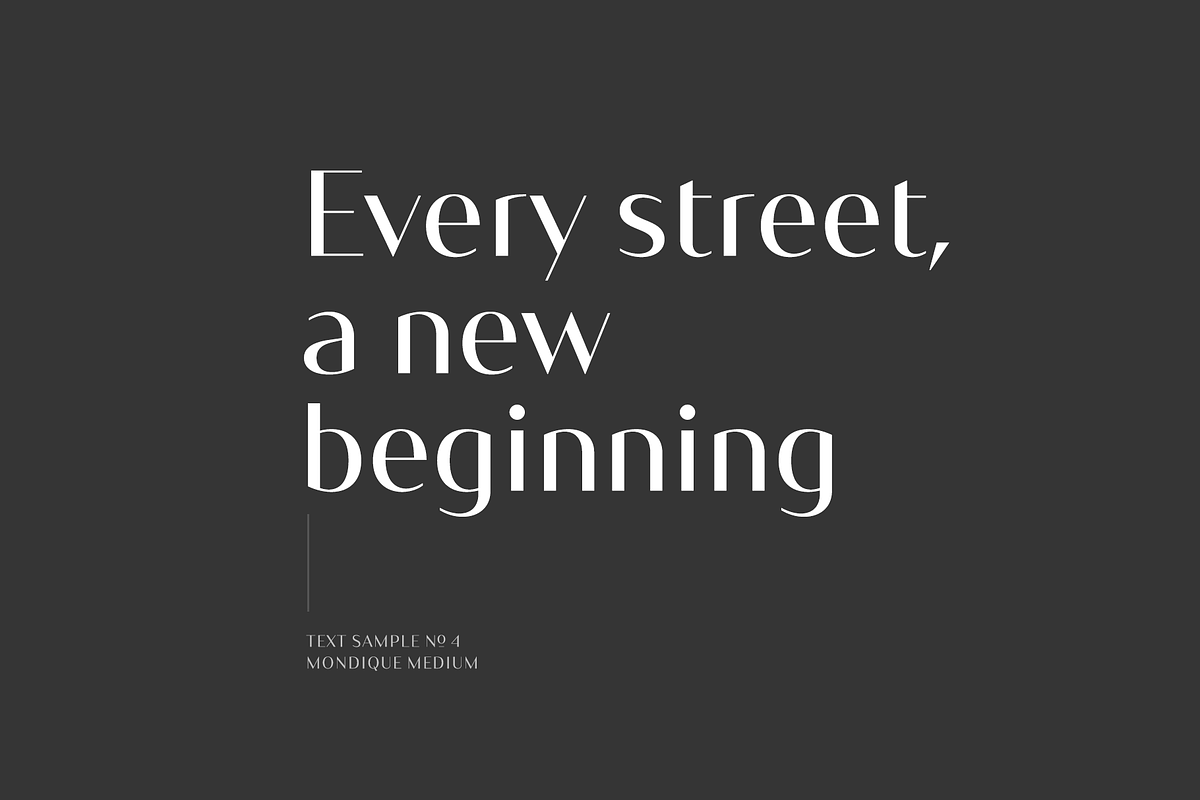 Mondique – Elegant Font Family, a Sans Serif Font by Marc Lohner (Photo 2 of 10)