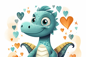 Collection Of Cute Dinosaur Characte