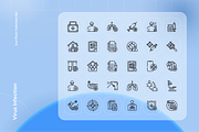 Virus Infection Icon Set, an Outline Icon by Nathaya Studio (Thumbnail 2 of 2)