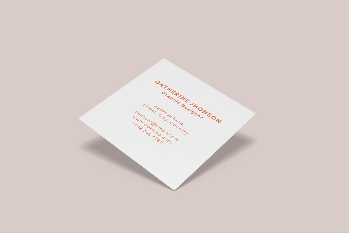 Square Business Card Mockup Bundles, a Business Card Template by Graphic Aesthetic (Photo 17 of 22)