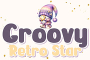 Groovy Retro Star - Handwritting, a Handwritten Font by Charmingbear59.design (Thumbnail 1 of 5)