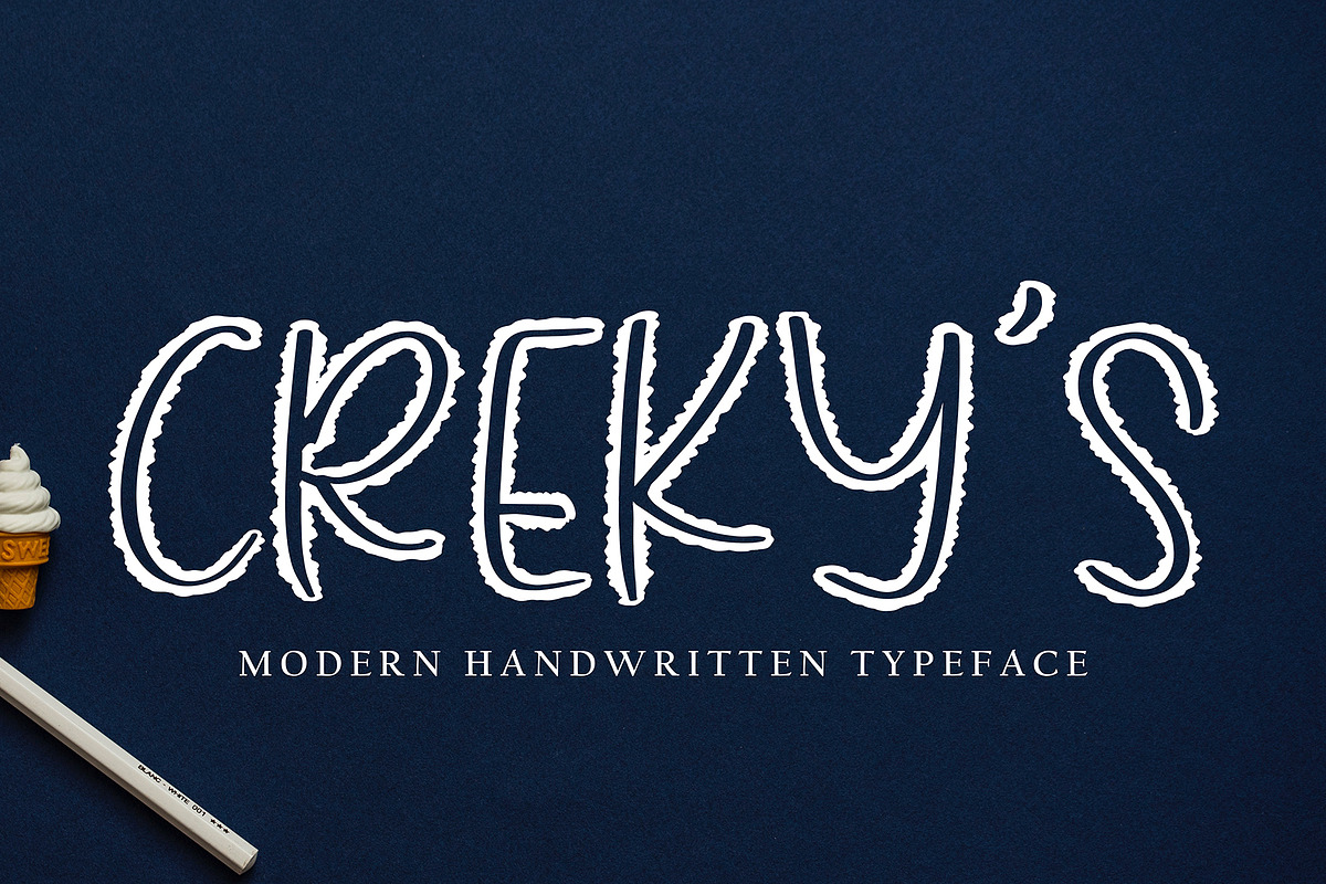 Crekys, a Handwritten Font by pineungtype (Photo 3 of 5)