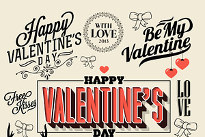 Valentine's Day Logo Badges & Labels