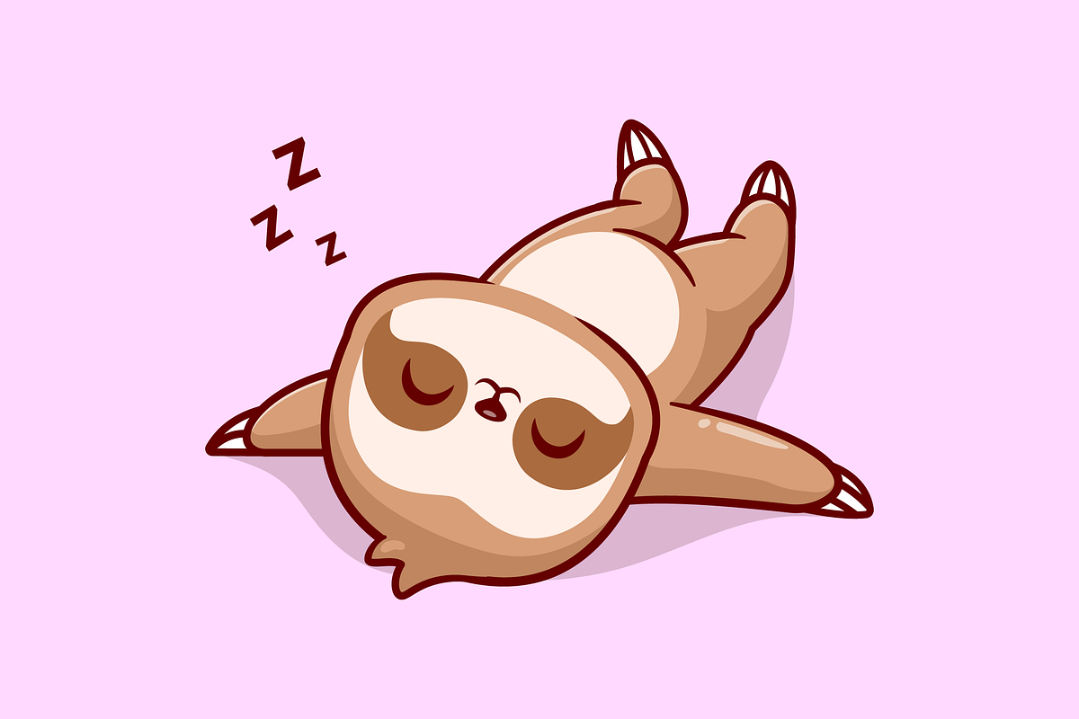 Cute Sloth Sleeping Cartoon, an Animal Illustration by Catalyst Labs (Photo 1 of 3)